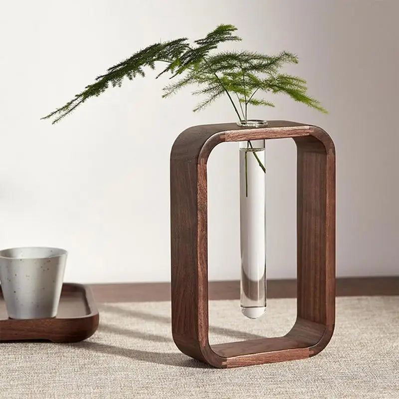 RootView Wooden Propagation Frame – Minimalist Glass Plant Holder