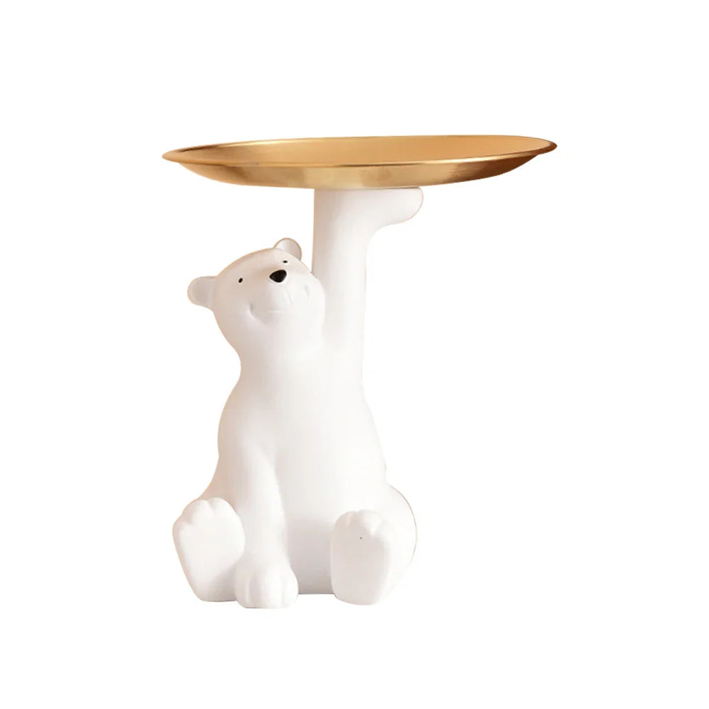 Polar Bear Resin Tray Figurine