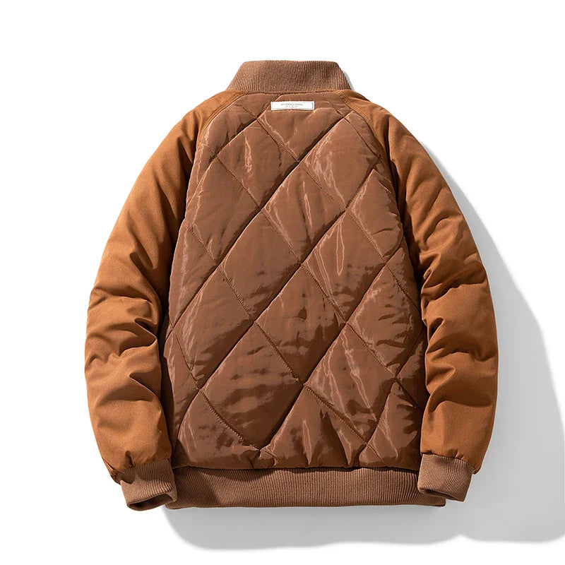 Quilted Cargo Puffer Bomber Jacket