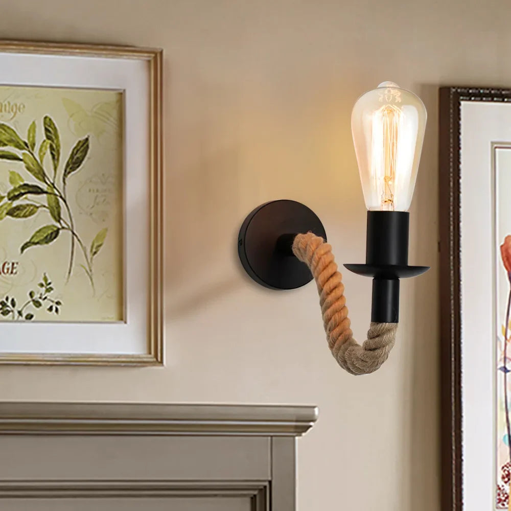 Vintage Rope Wall Lamp