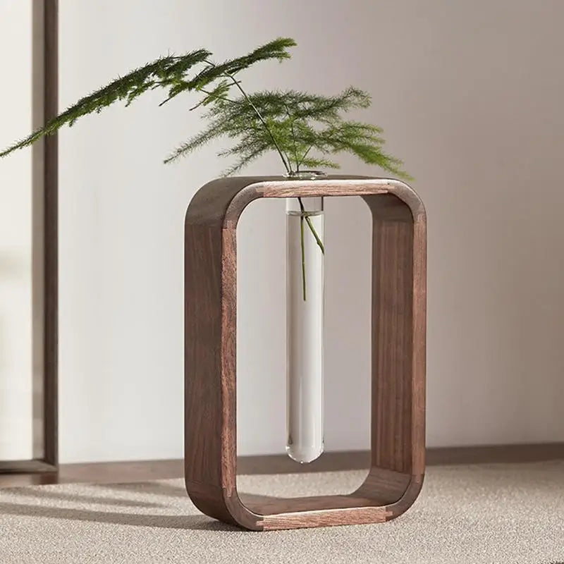 RootView Wooden Propagation Frame – Minimalist Glass Plant Holder