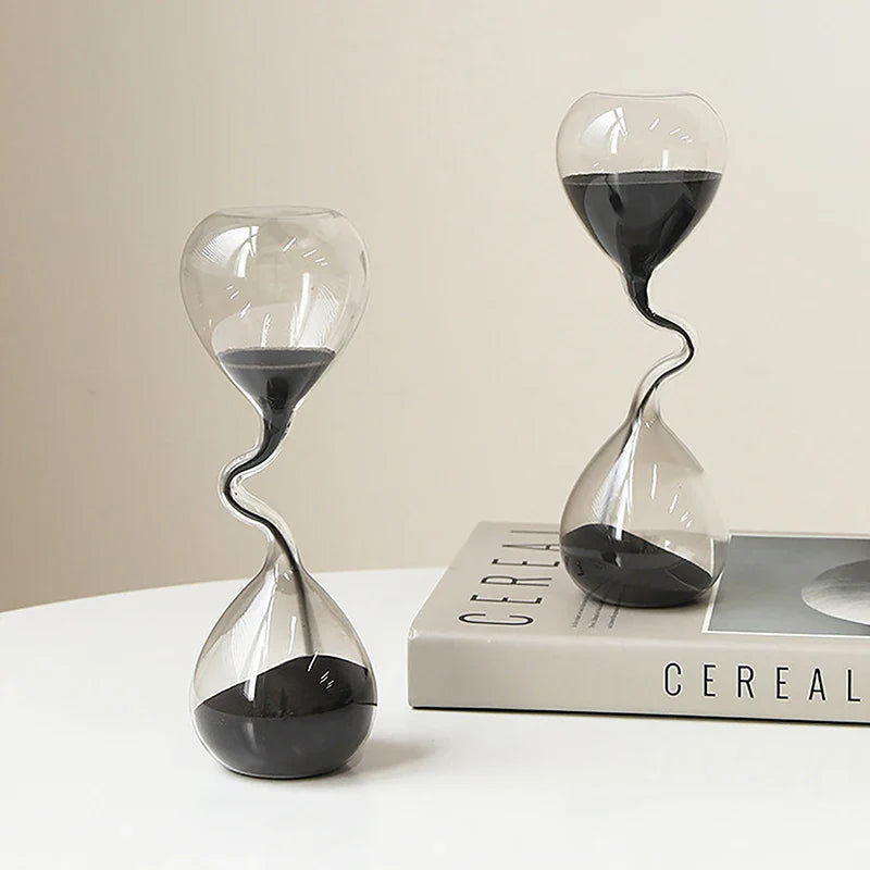 Modern Twisted Glass Hourglass Timer