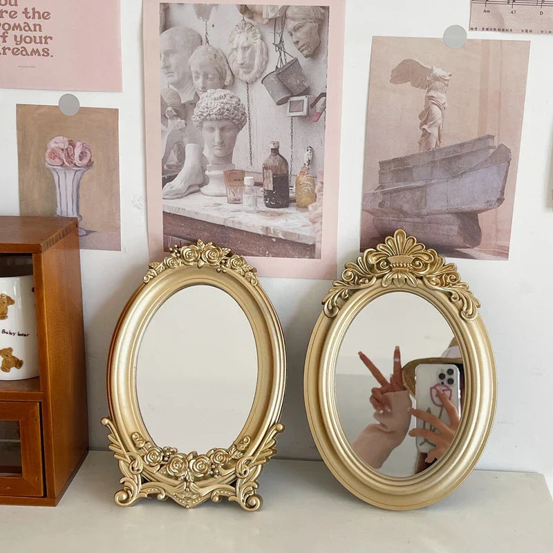 Château Élise Gold Vanity Mirror