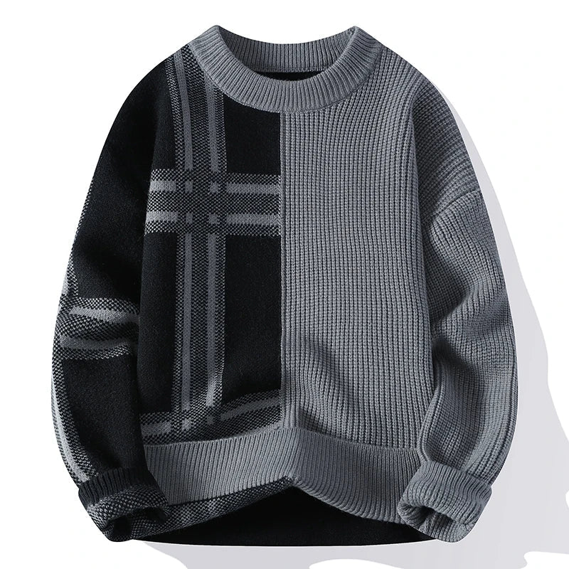 Marlow Patchwork Crew Neck Jumper