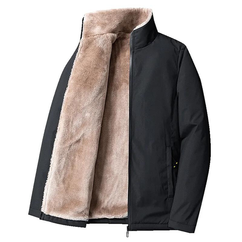 Men's Black Fluffy-Lined Jacket - Charles Francis