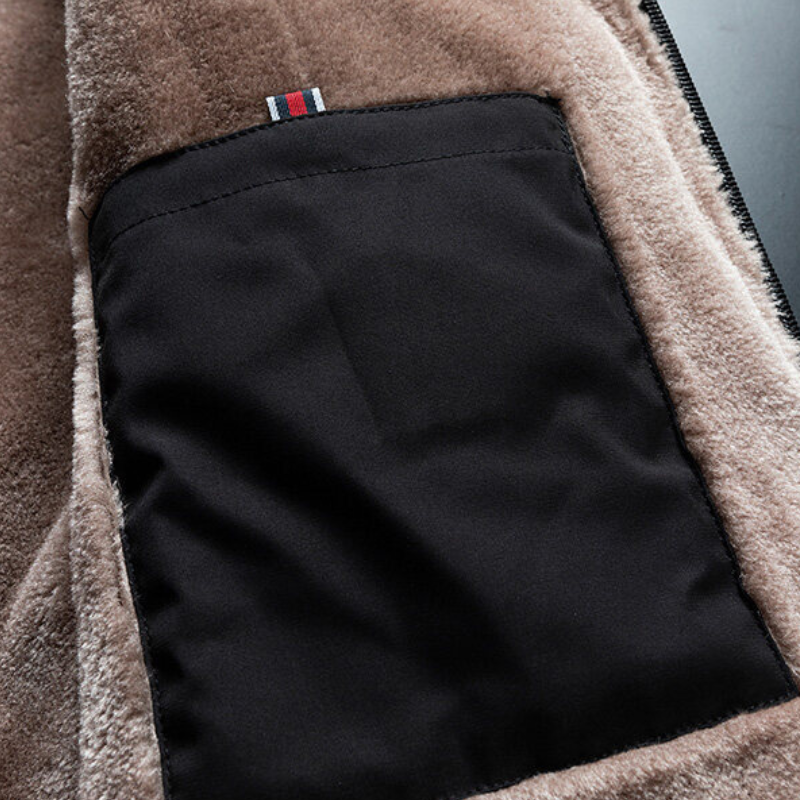 Men's Black Fluffy-Lined Jacket
