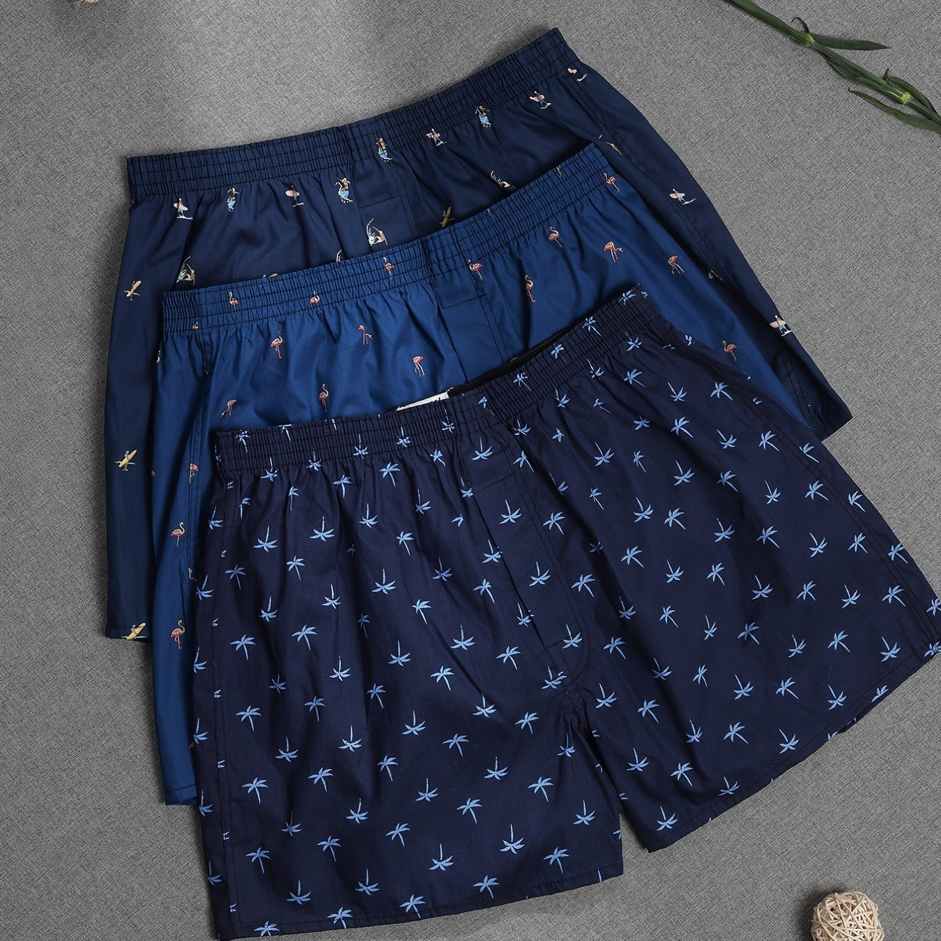 Set of 3 Men's Boxers made of 100% Cotton