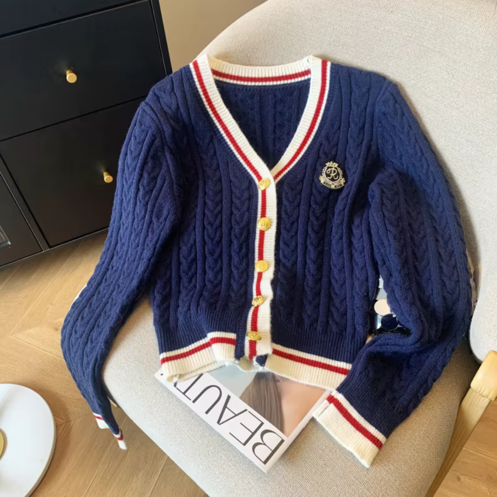 Clara Preppy Button Cardigan