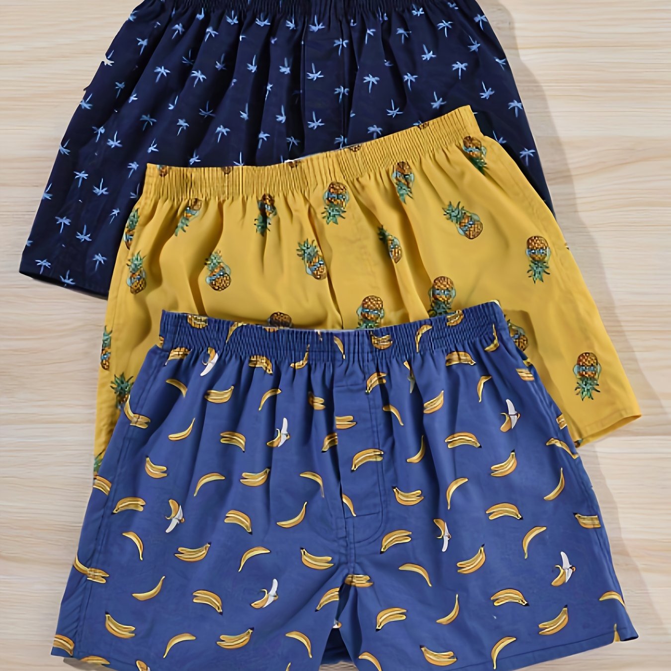 Set of 3 Men's Boxers made of 100% Cotton