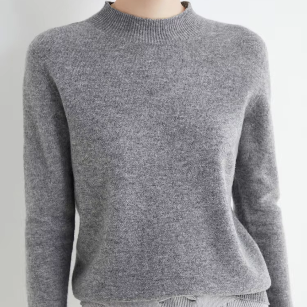 Maeva Wool Mock Neck Sweater