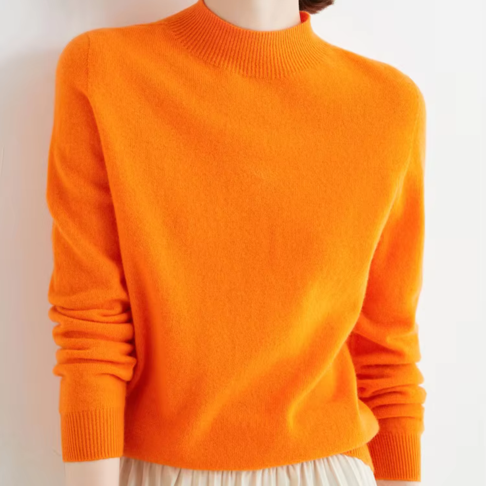 Maeva Wool Mock Neck Sweater