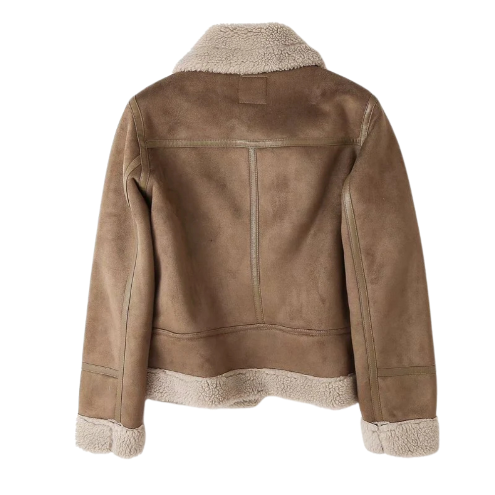 Daphne Faux Suede Shearling Jacket