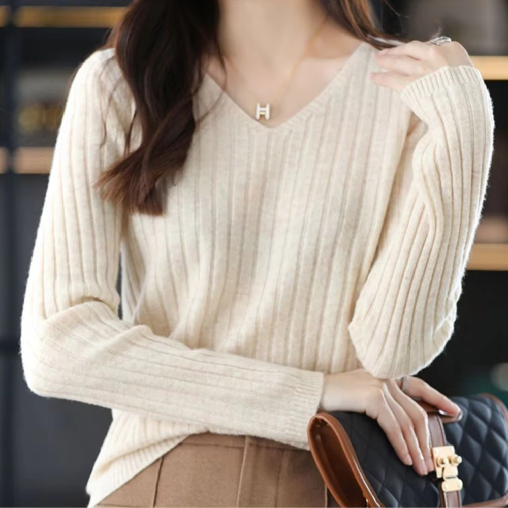 Valona V-Neck Knitted Sweater