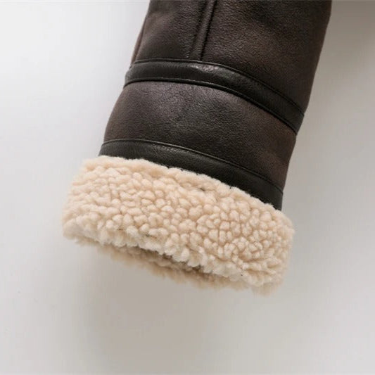 Vera Belted Shearling Jacket