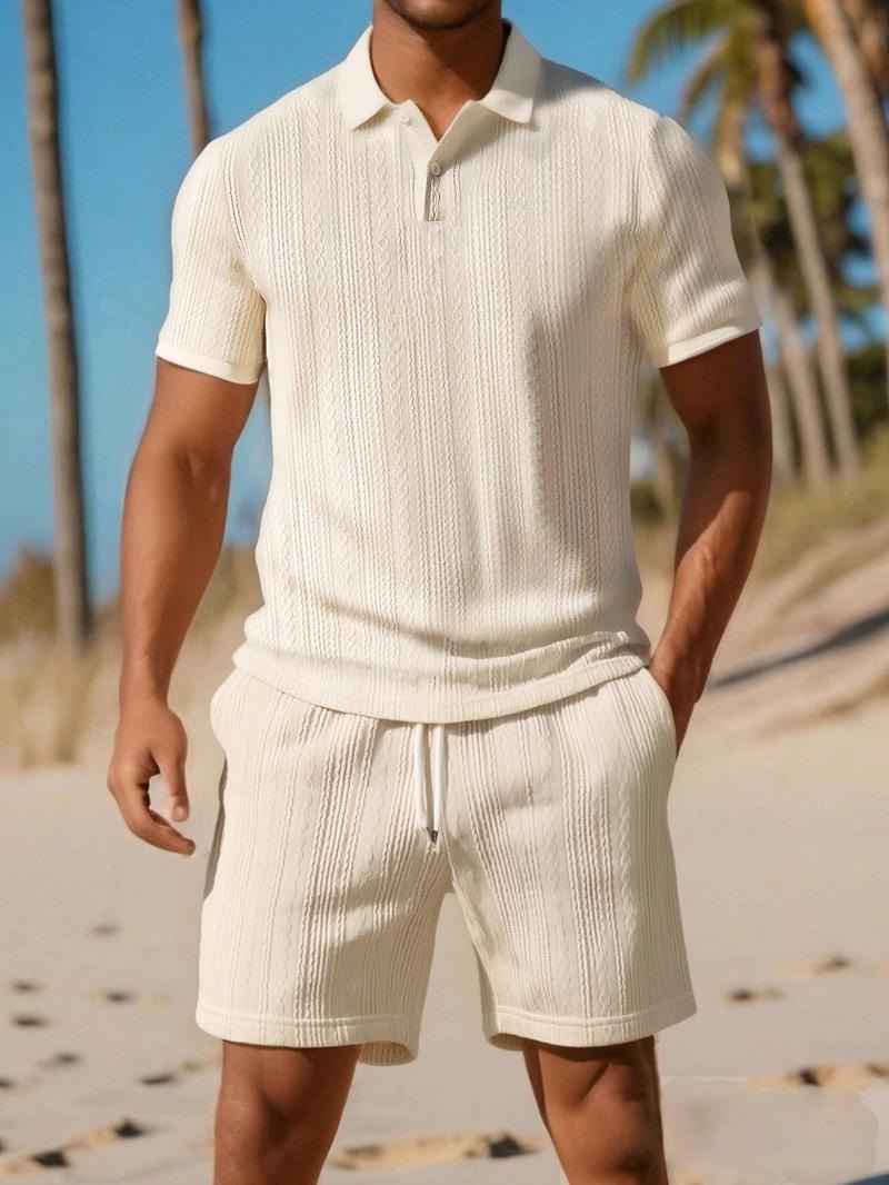 Valentino Cream Shirt And Shorts Set