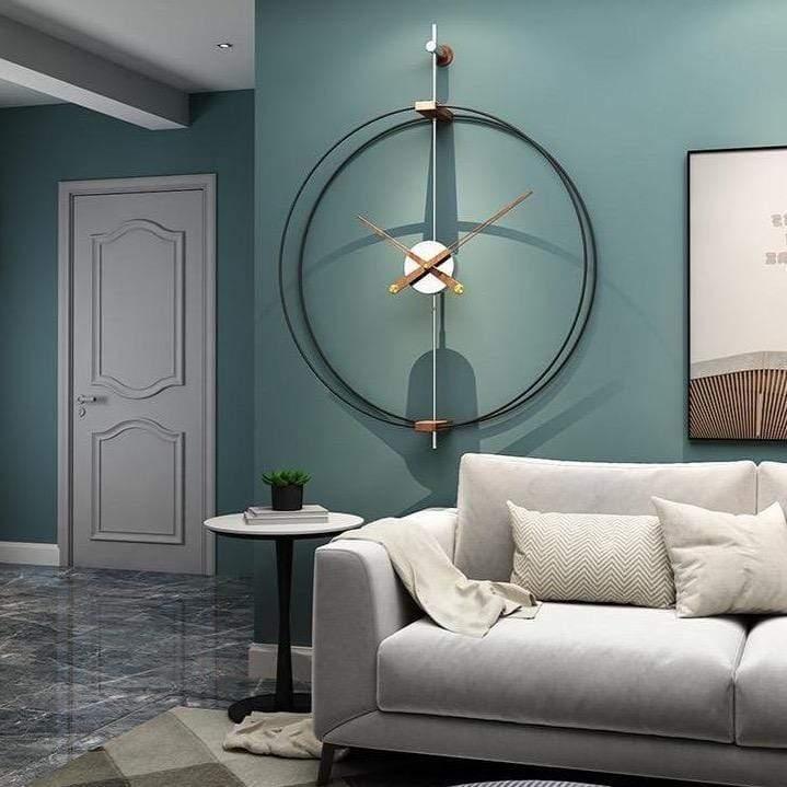 Modern Metal Frameless Wall Clock – Oversized Minimalist Design