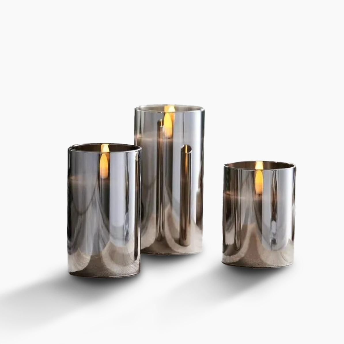 LED Flameless Candles – Glass Design with Realistic Flicker