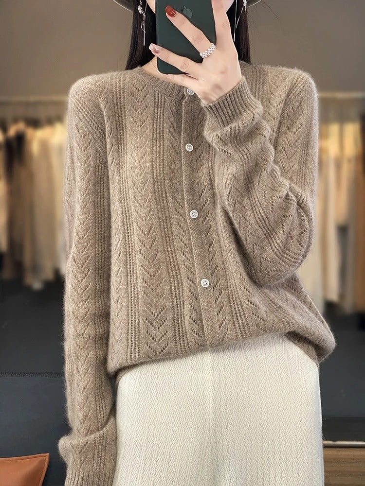 Santorini 100% Wool Cardigan